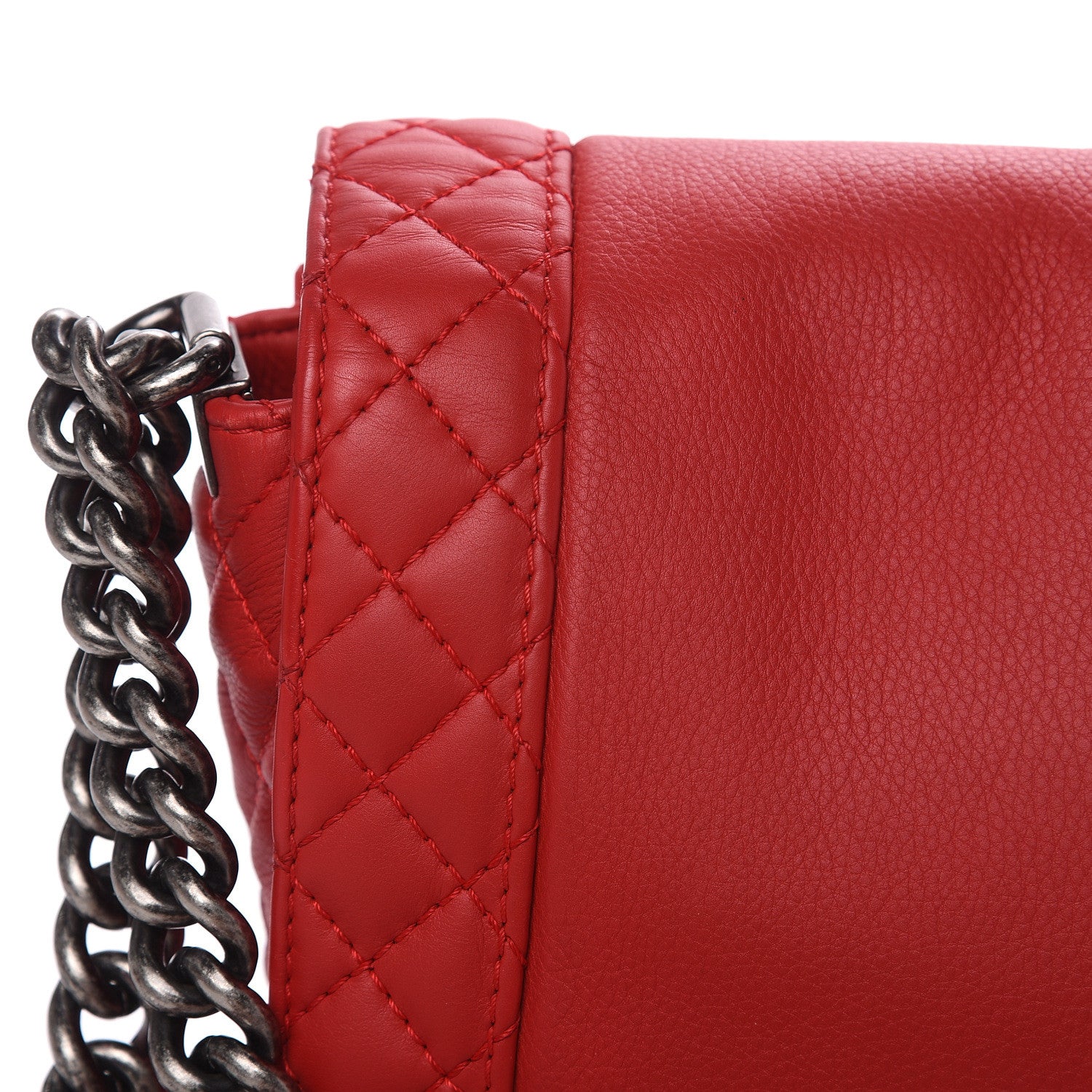 Chanel Calfskin New Medium Boy Reverso Flap Red 8 of 12