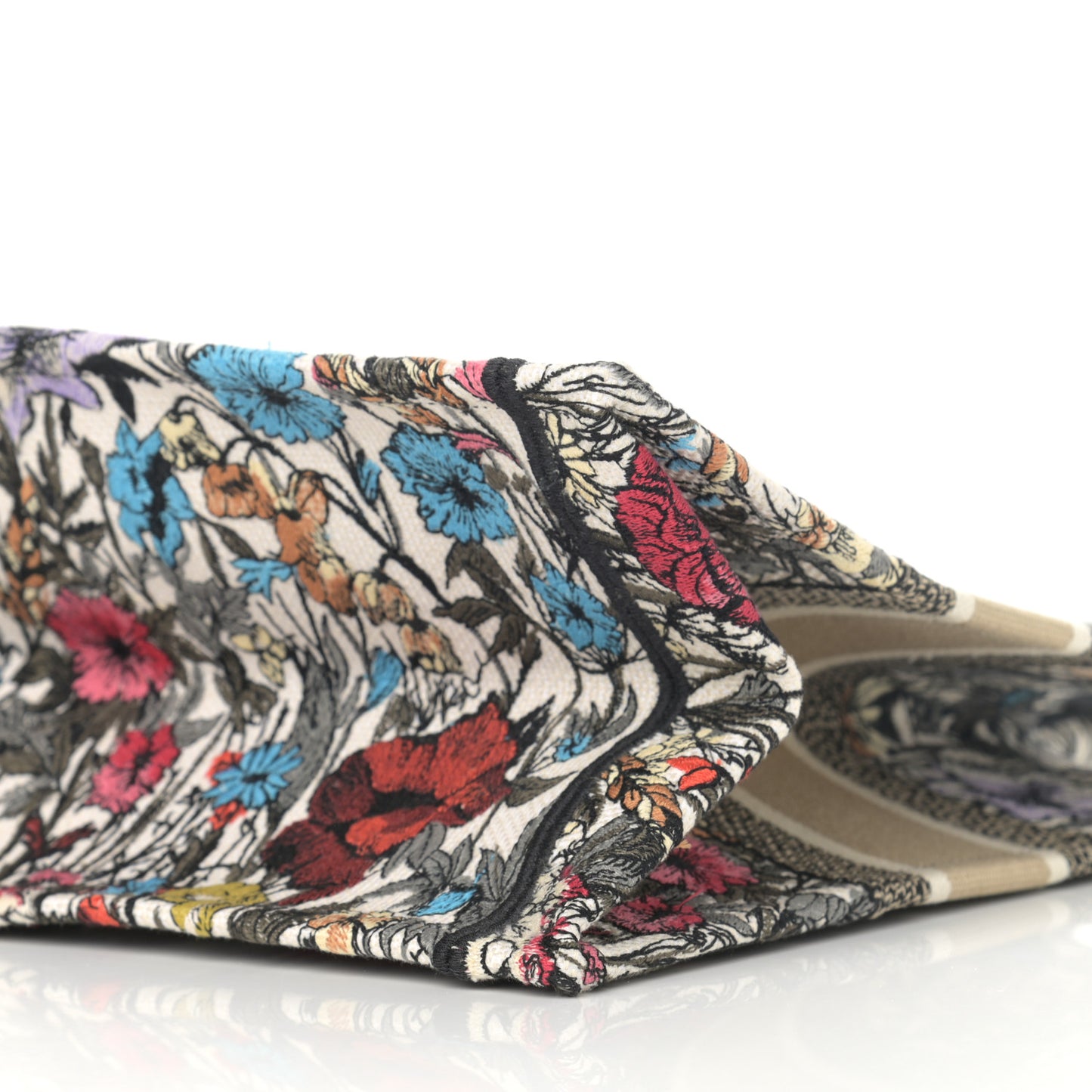 Canvas Embroidered Medium Mille Fleurs Book Tote Multicolor