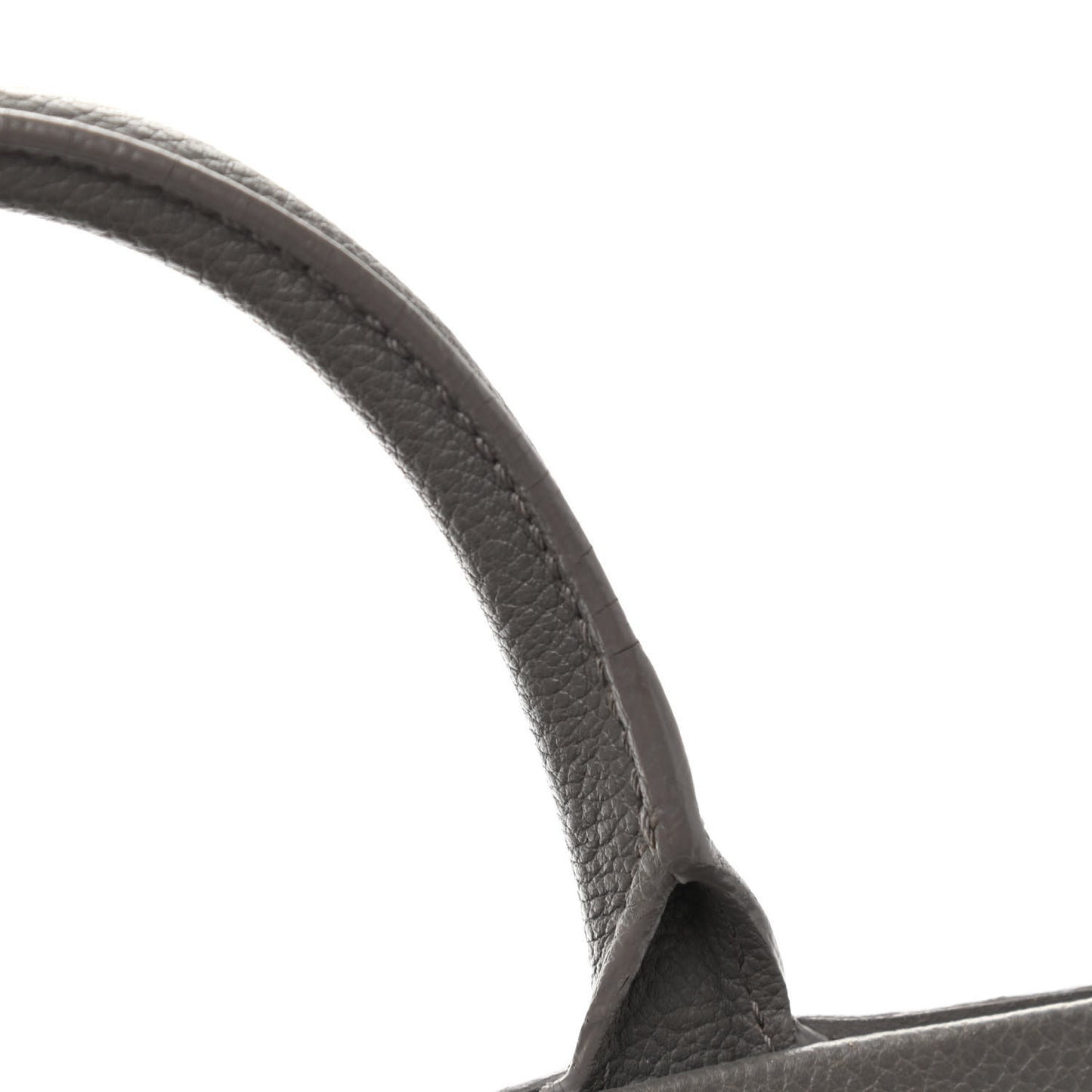 Grained Calfskin Small Cabas Rive Gauche Fog