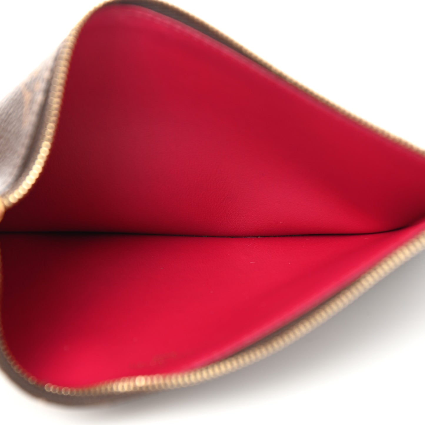 Monogram Felicie Chain Wallet Zippered Insert Fuchsia