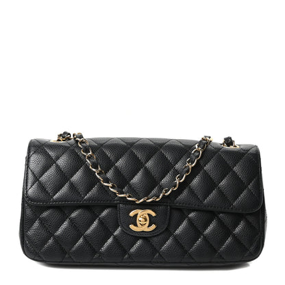 Chanel Caviar Quilted East West Flap Black Black 1 of 10