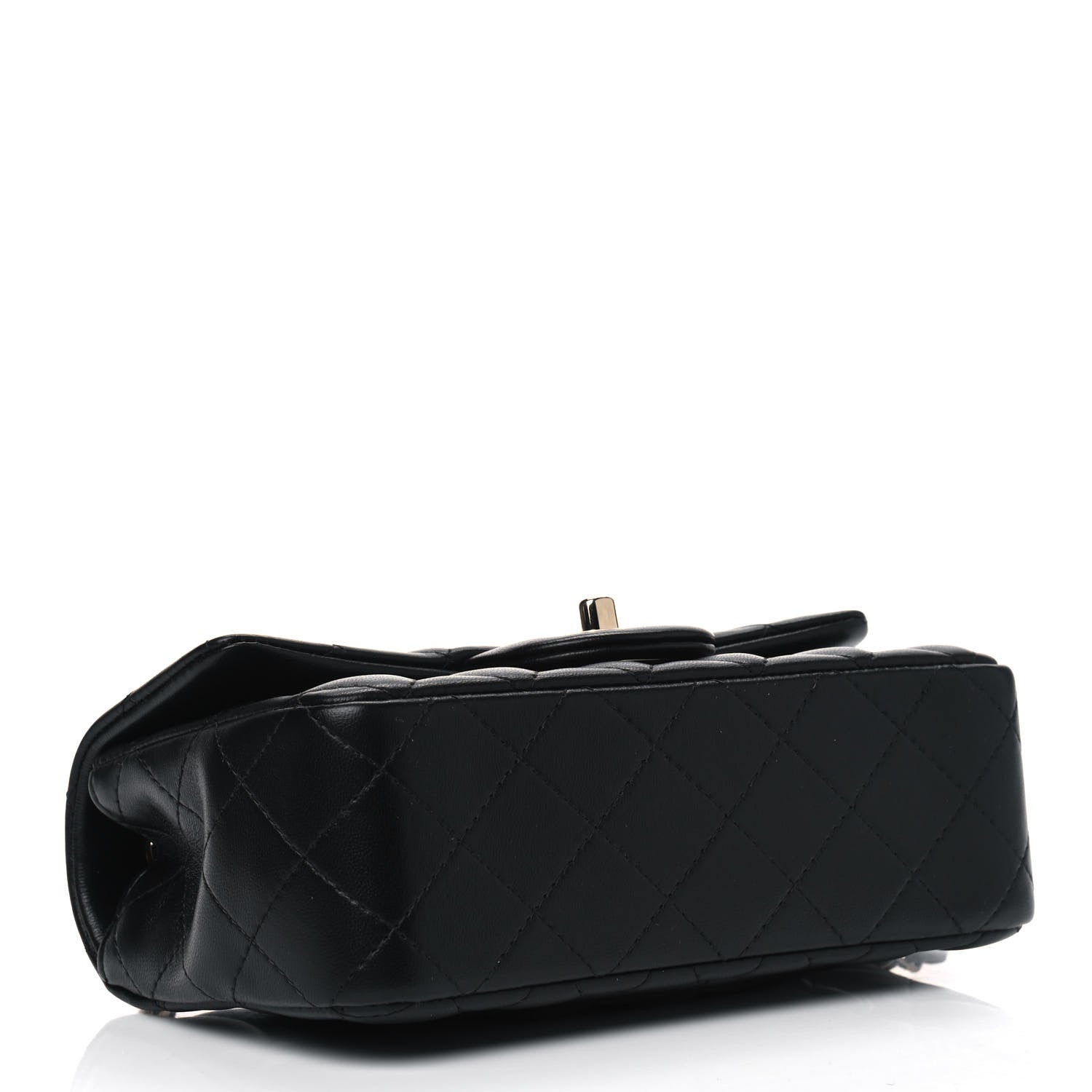 Chanel Lambskin Quilted Mini Rectangular Flap Black 3 of 4