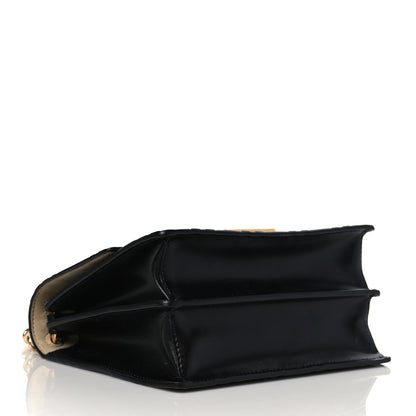 Fendi Vitello Liberty Bi-Color FF 1974 Embossed Small Kan U Shoulder Bag Maya Black 4 of 10