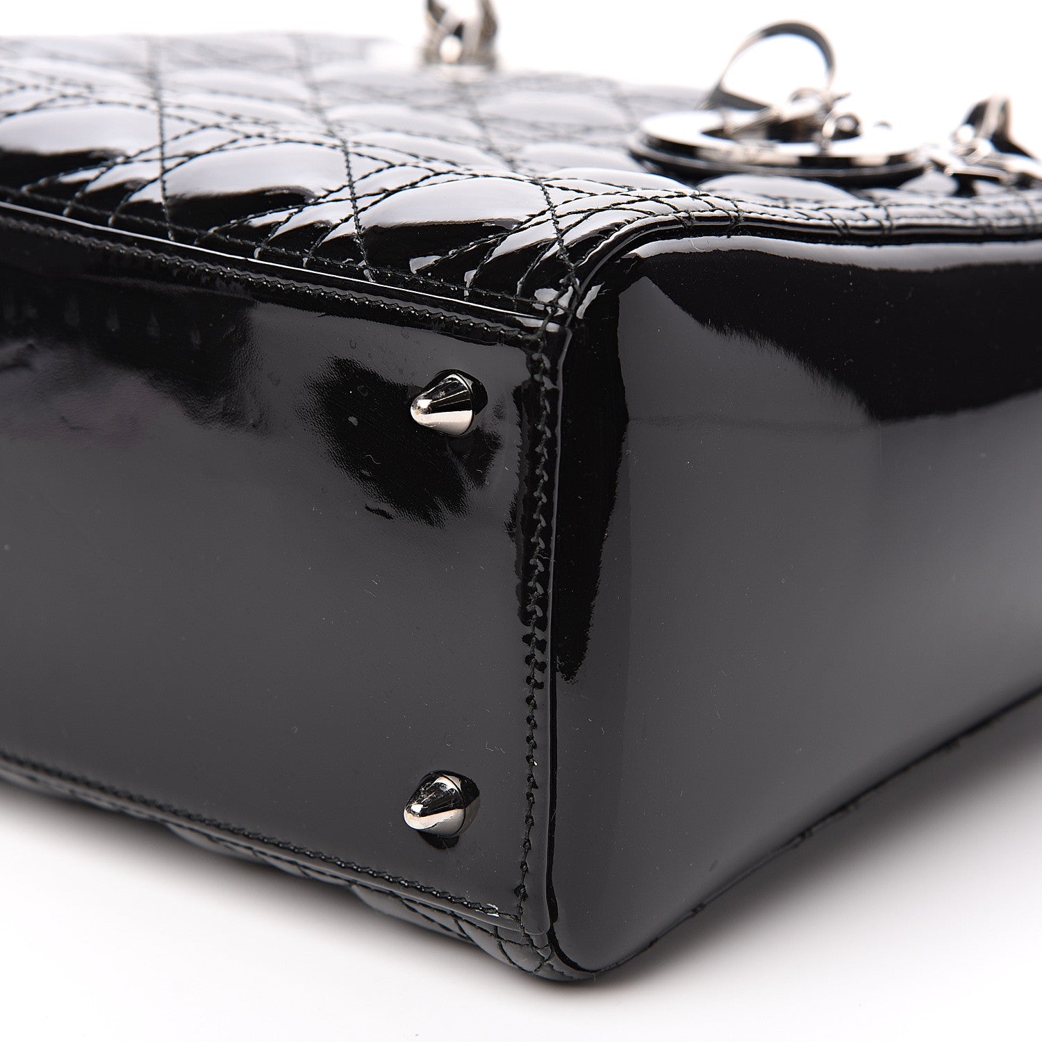 Christian Dior Patent Cannage Medium Lady Dior Black 8 of 8