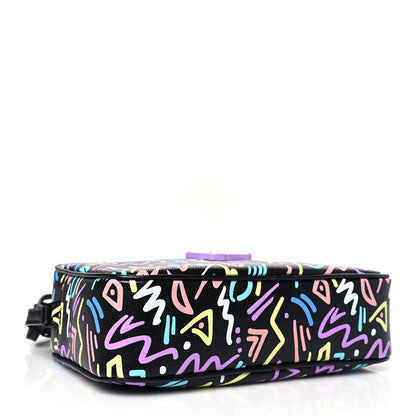 Saint Laurent Grain De Poudre Medium Classic Monogram Multicolor Graphic Print Lou Camera Bag Black 4 of 9