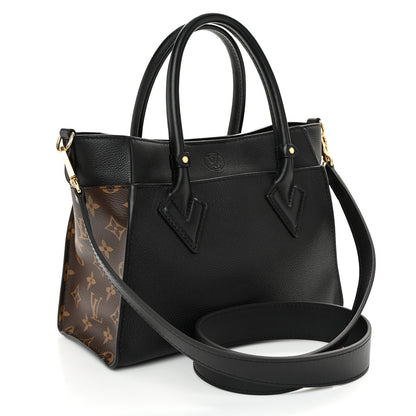 Louis Vuitton Calfskin Monogram On My Side PM Black 3 of 9