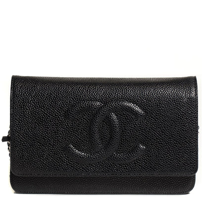 Chanel Caviar Timeless CC Wallet on Chain WOC Black 1 of 8