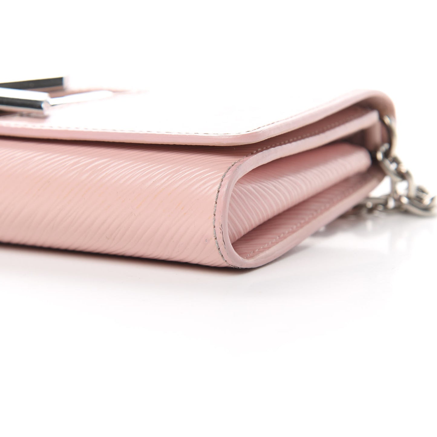 Epi Twist Chain Wallet Rose Ballerine