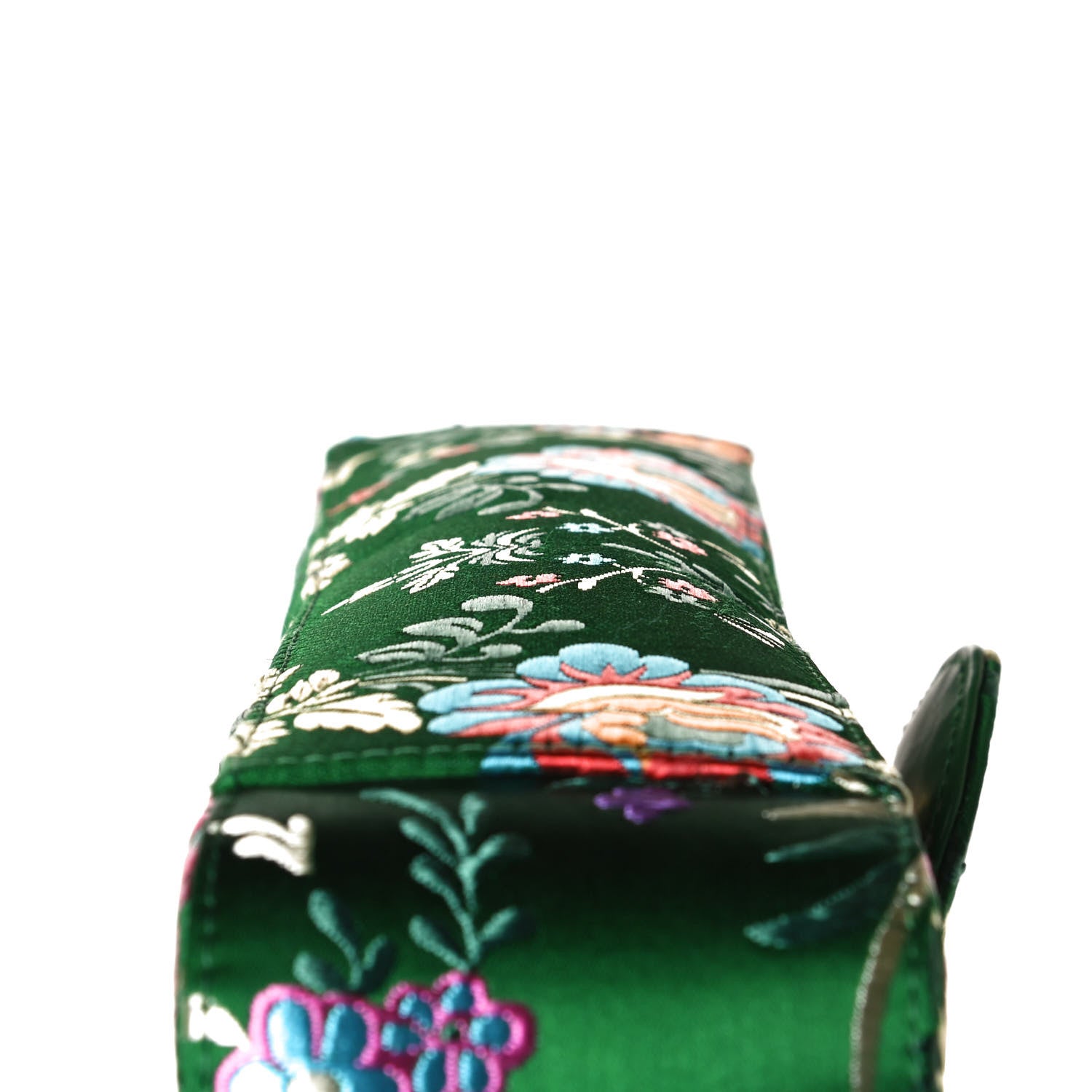 Gucci Jacquard Matelasse Floral Medium GG Marmont Shoulder Bag Green 12 of 17