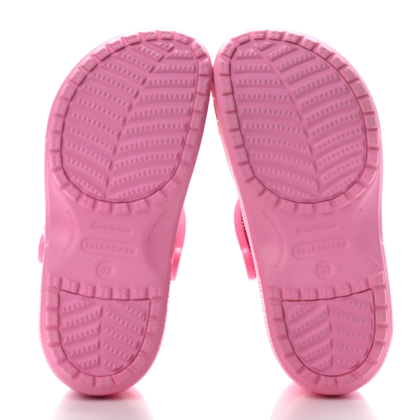 X CROCS Rubber Textured Womens Platform Sandals 37 Rose Bonbon
