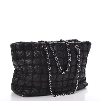 Chanel Lambskin Tweed Double Stitch Tote Black 3 of 7