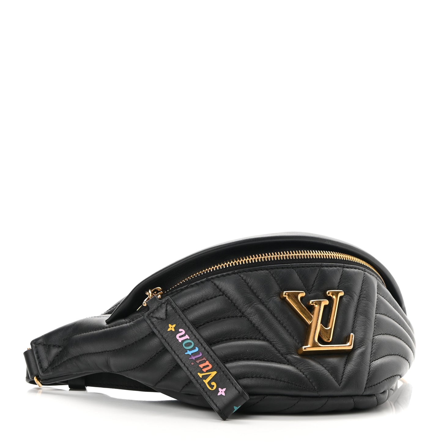 Calfskin Quilted New Wave Bumbag Black