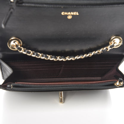 Chanel Lambskin Quilted Trendy CC Wallet On Chain WOC Black 6 of 11