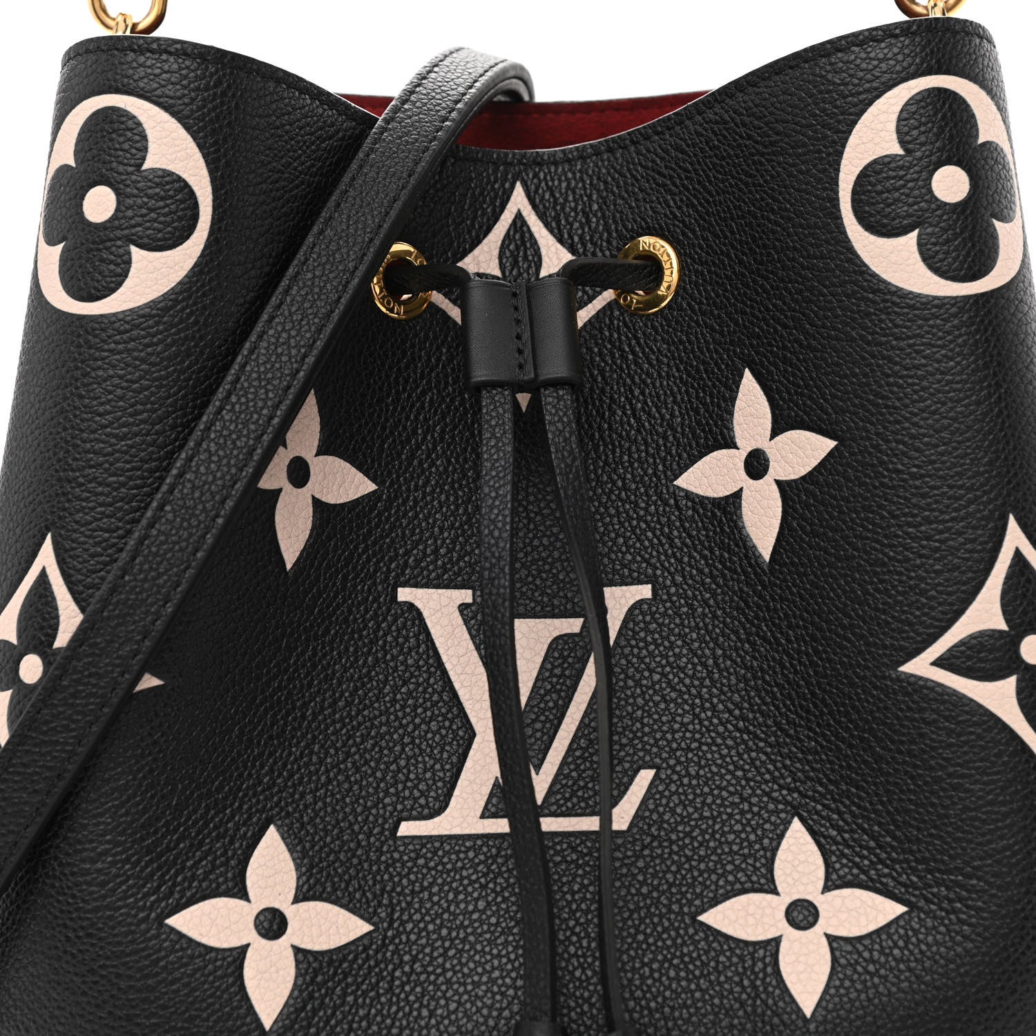 Louis Vuitton Empreinte Monogram Giant Neonoe MM Black Beige 8 of 10
