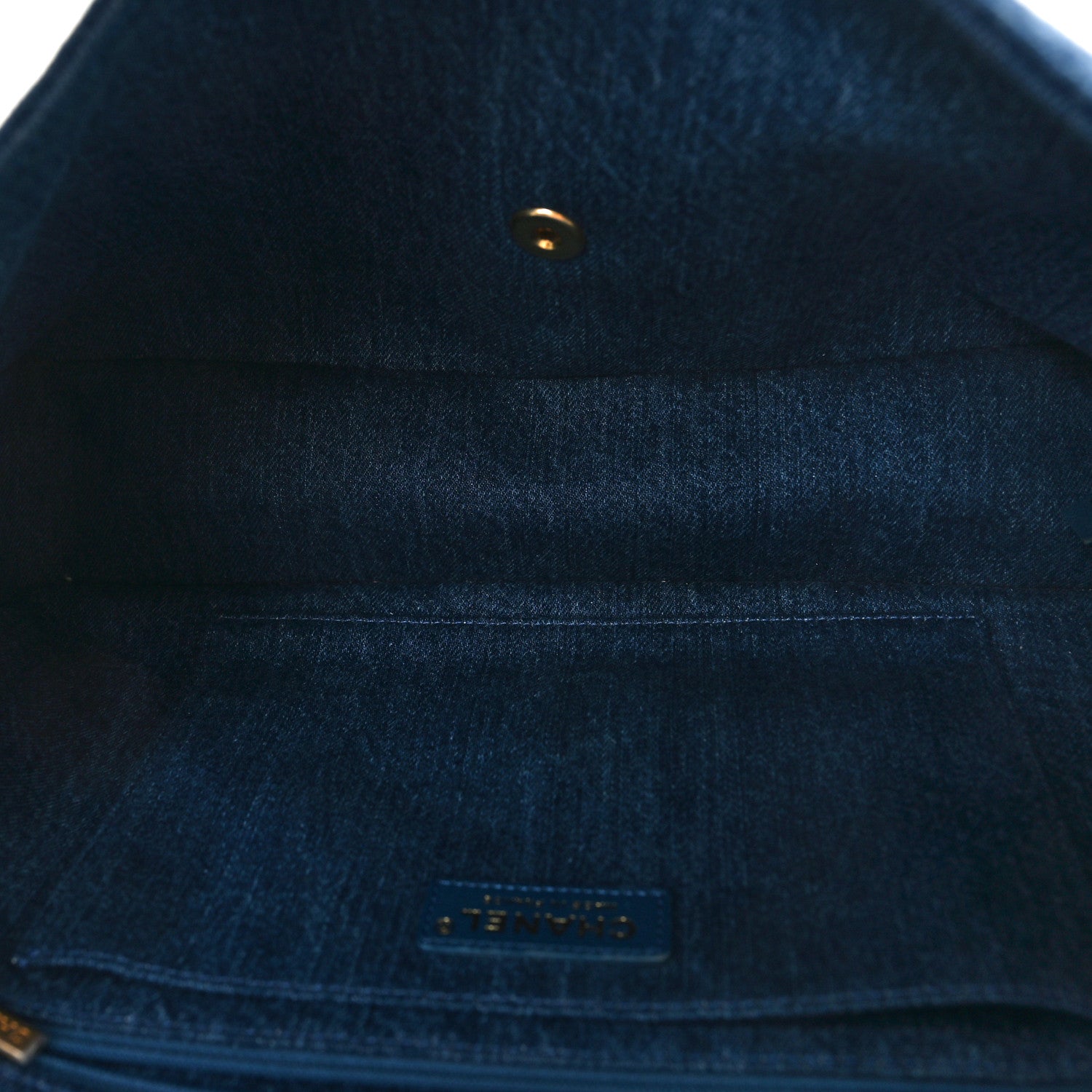 Chanel Denim Shearling Hieroglyph Flap Blue 5 of 9