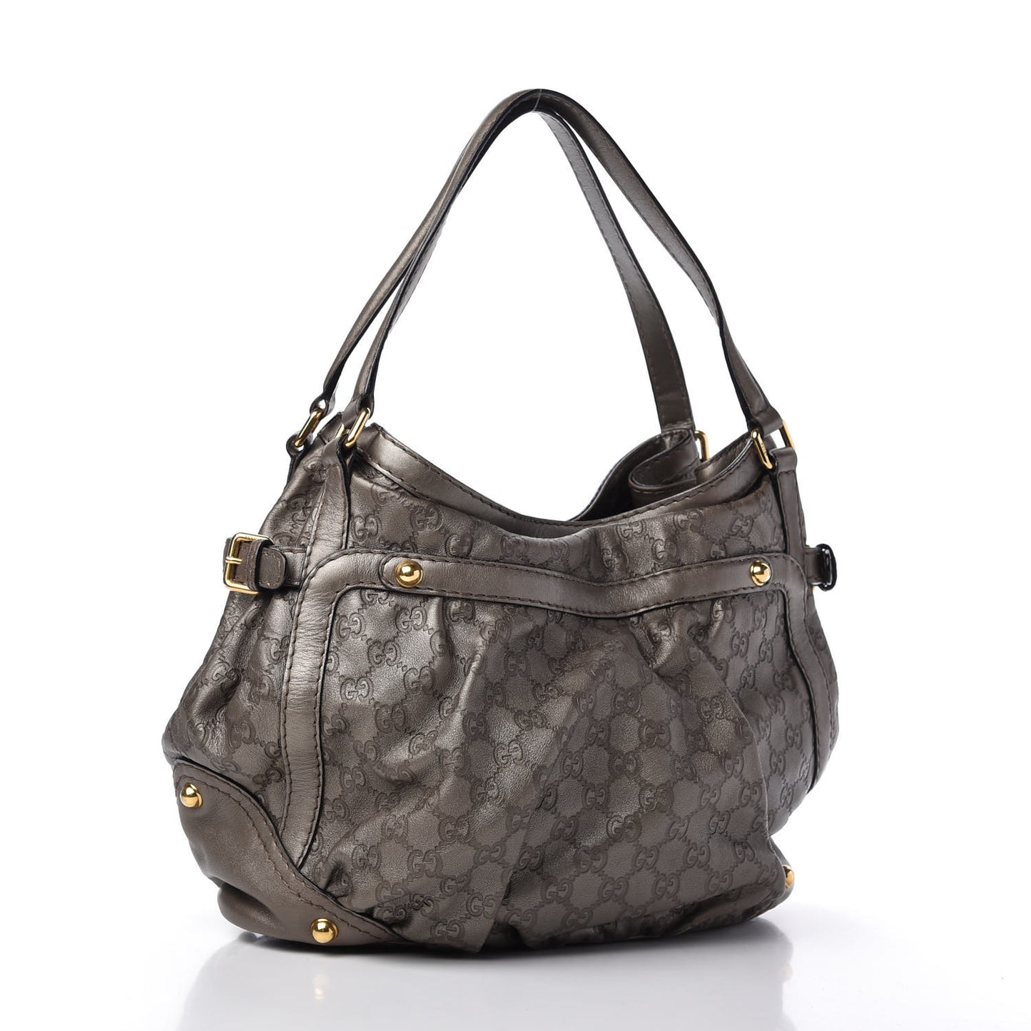 Guccissima Medium Jockey Tote Grey