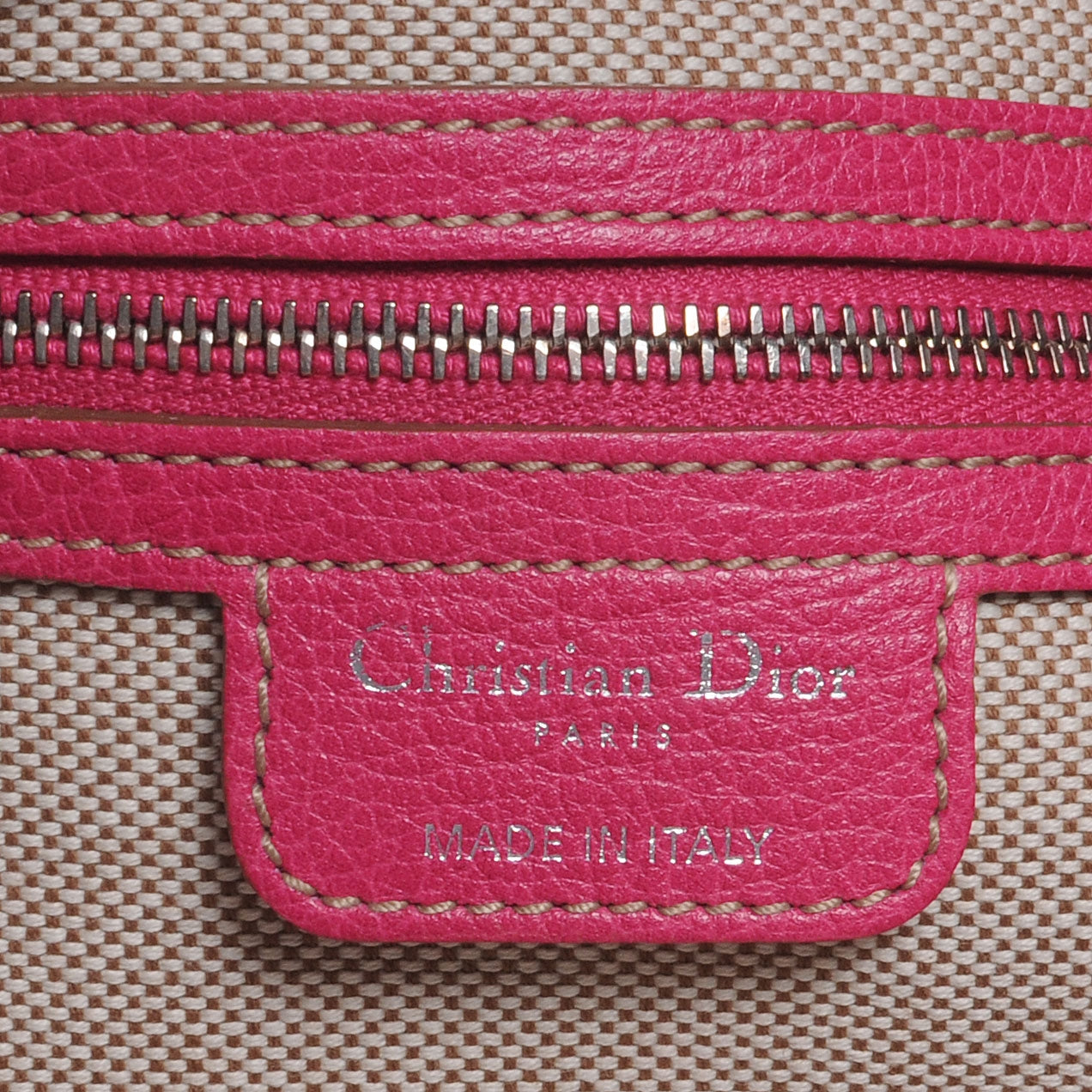 Coated Canvas Cannage Print Cherie Tote Pink