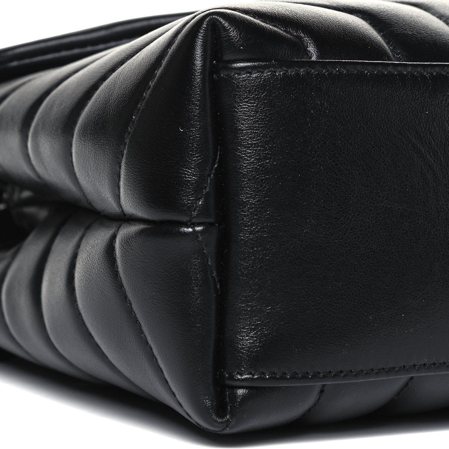 Saint Laurent Calfskin Y Quilted Monogram Small Loulou Chain Satchel Black 8 of 9