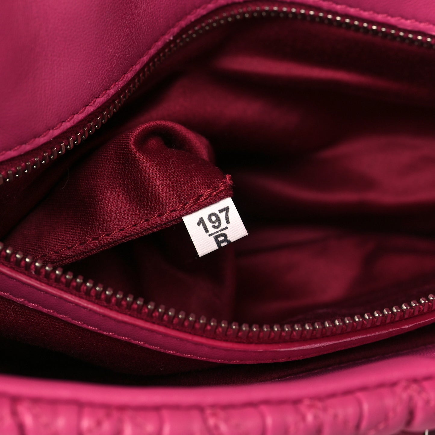 Nappa Matelasse Crystal Flap Clutch Fuxia