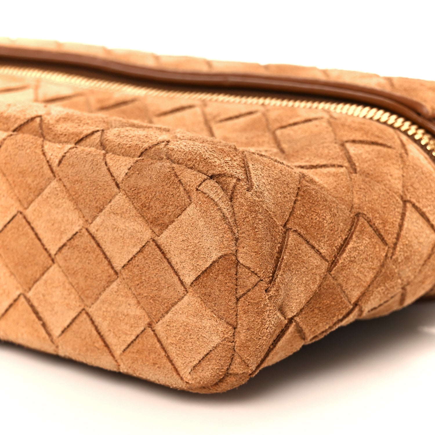 Bottega Veneta Suede Intrecciato Bang Bang Vanity Case Amber 11 of 11