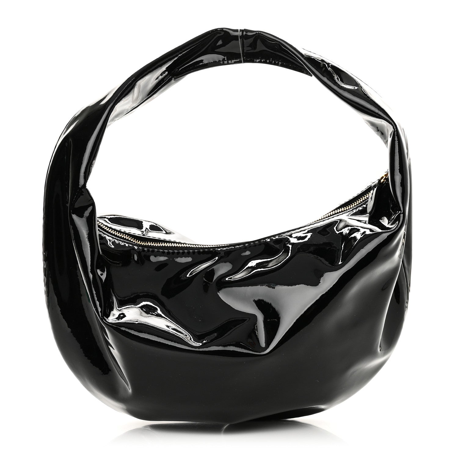 Khaite Patent Medium Olivia Hobo Black 1 of 7