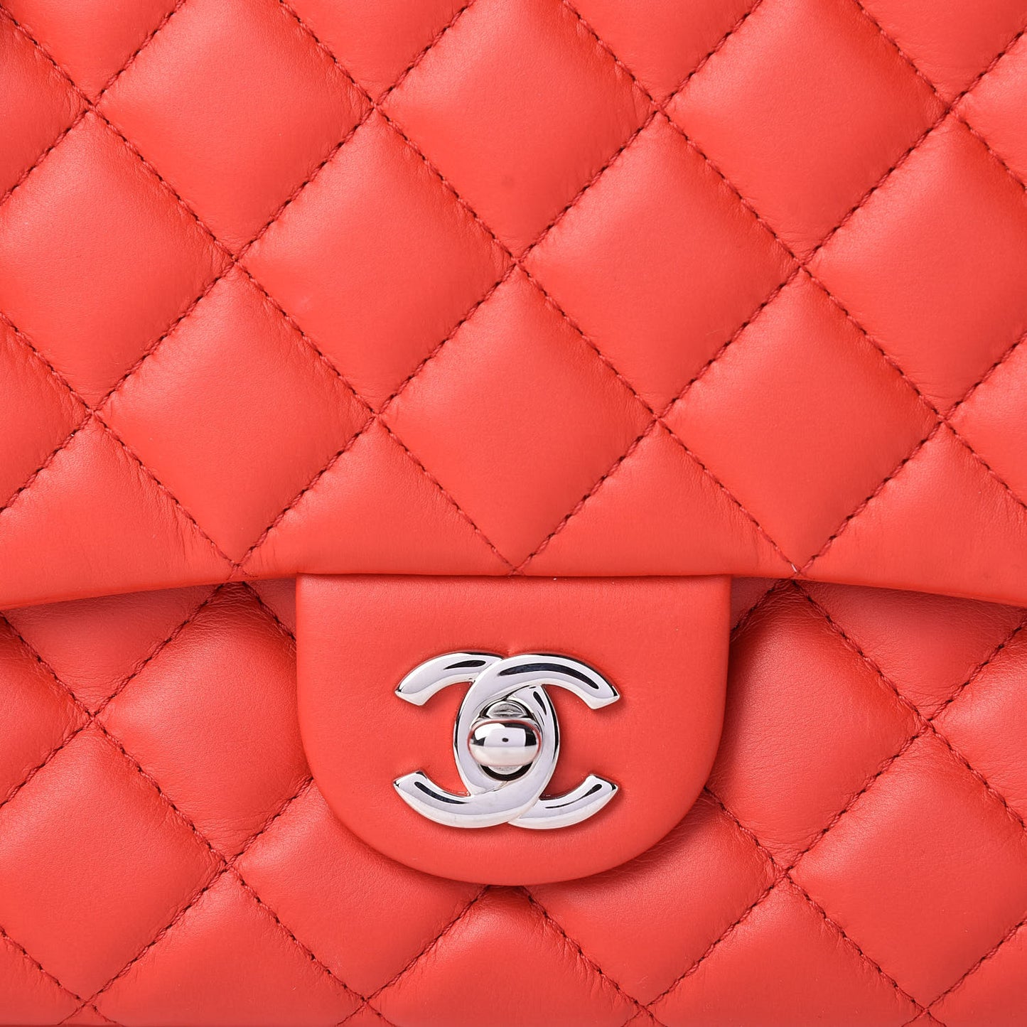 Calfskin Quilted Tender Touch Flap Bag Red