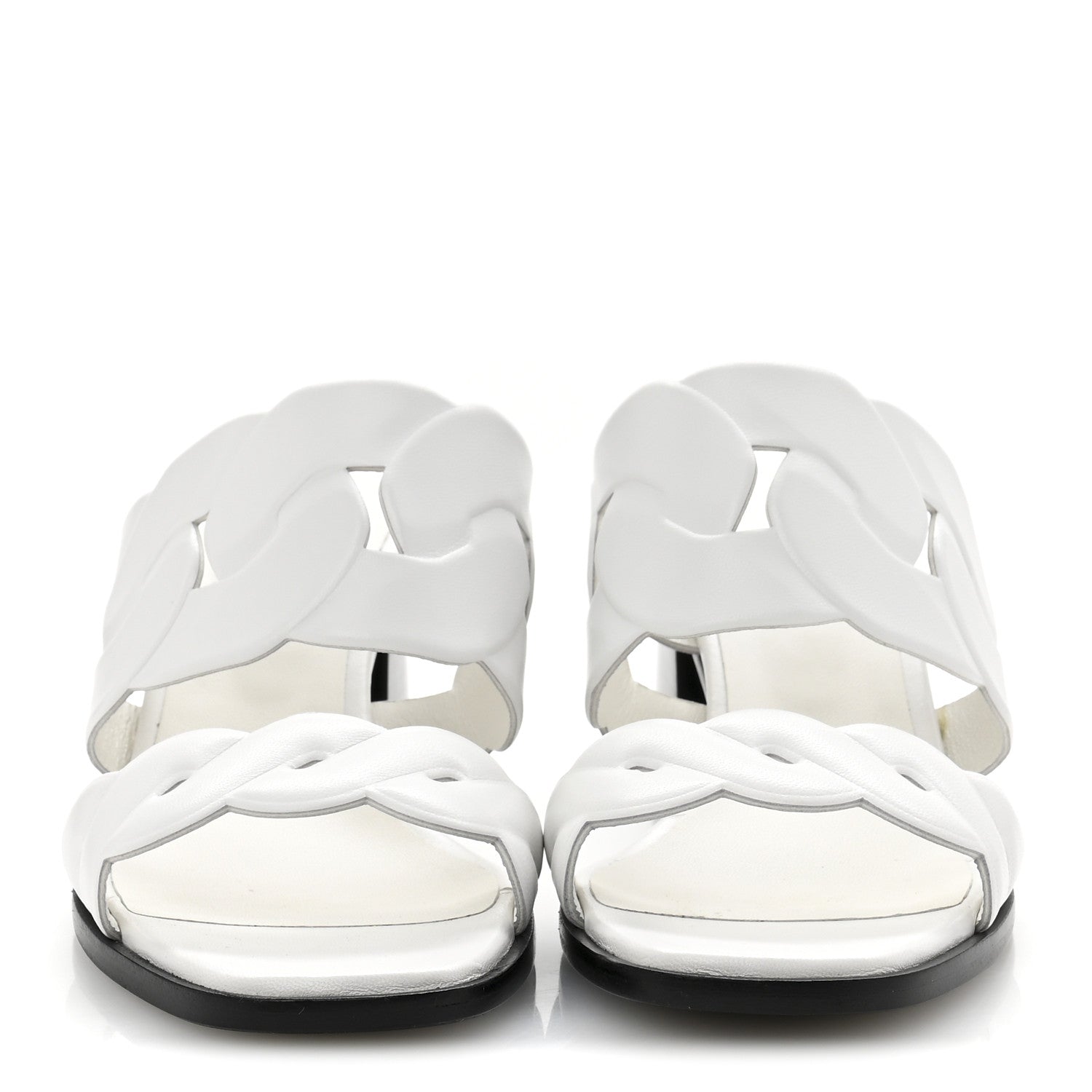Hermes Nappa Gaby 60 Sandal 37.5 White 3 of 10