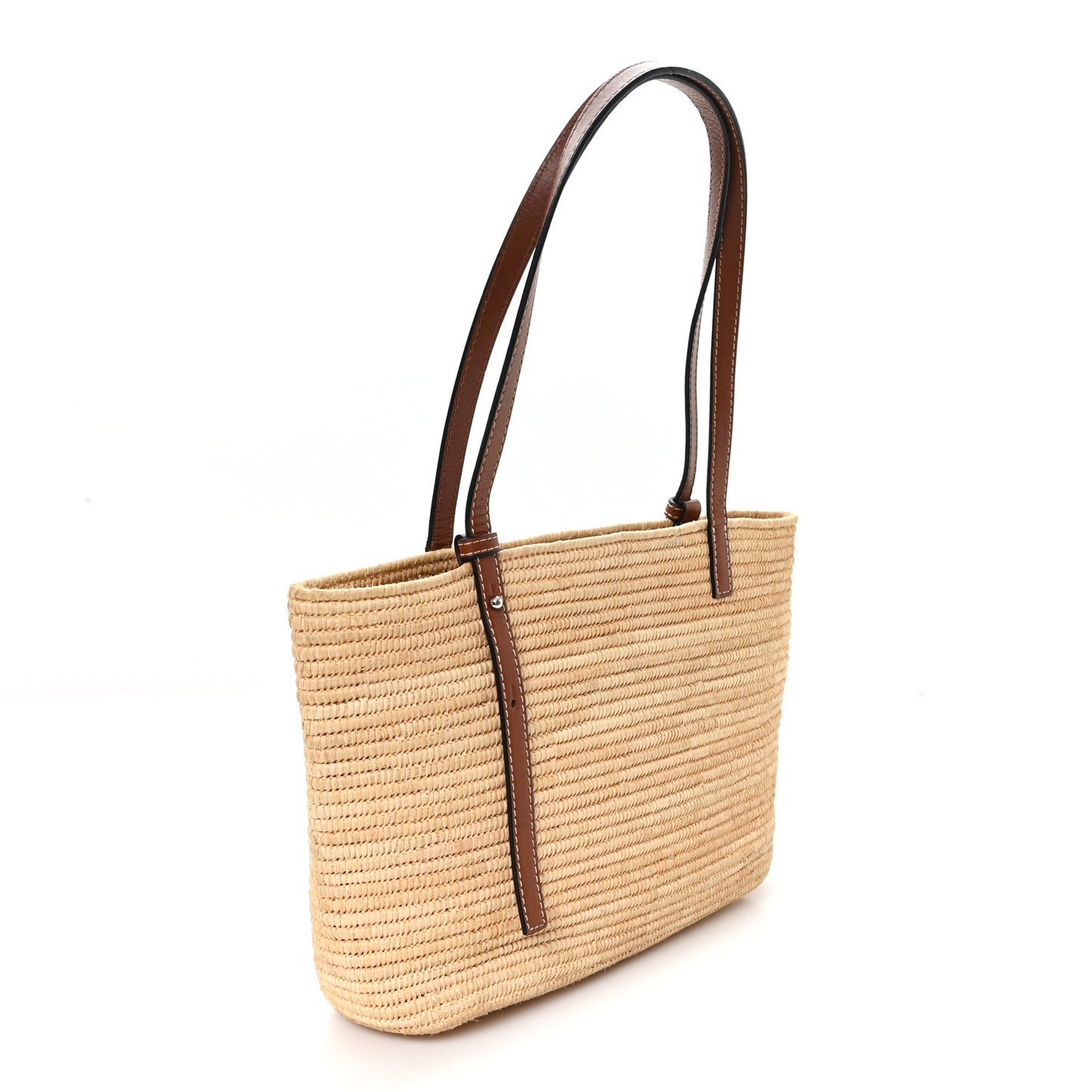 Raffia Small Square Basket Tote Bag Natural Tan
