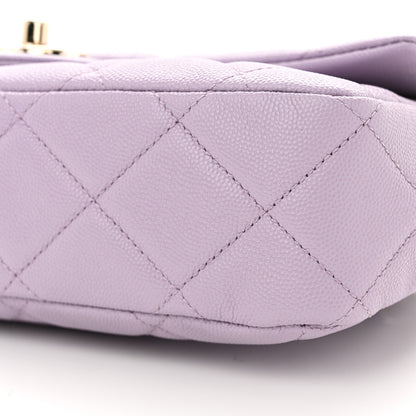 Chanel Caviar Quilted Dual Handle Chain Flap Bag Light Purple 10 of 10