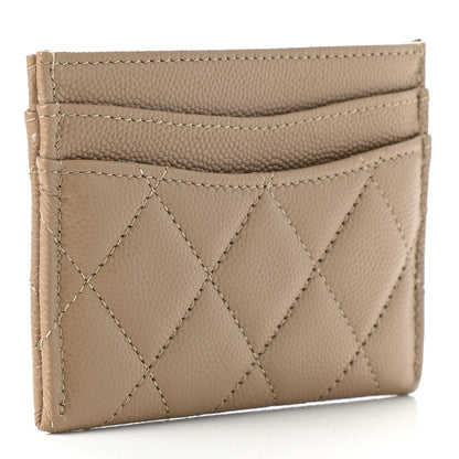 Chanel Caviar Quilted Card Holder Dark Beige 3 of 9