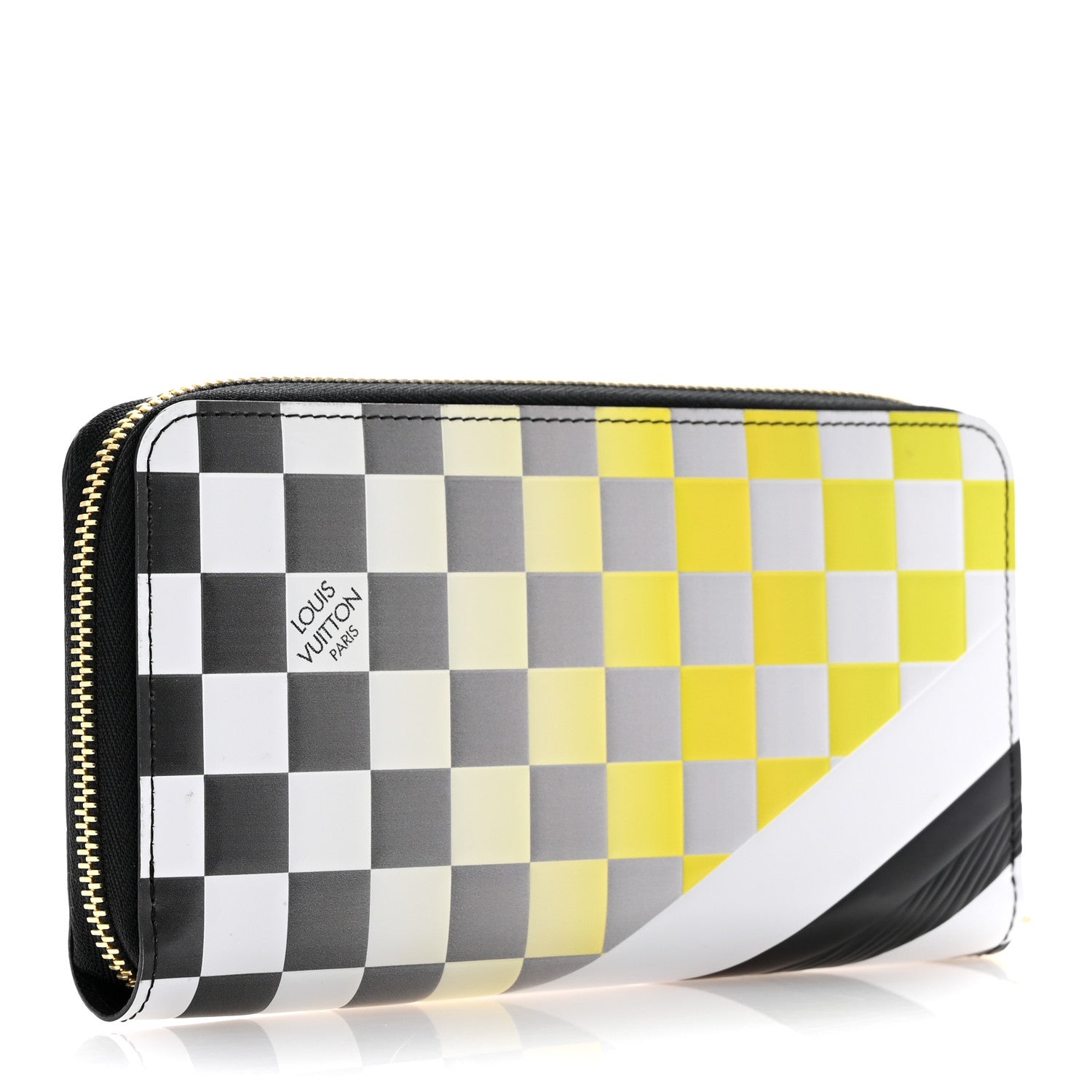 Louis Vuitton Epi Damier Race Zippy Wallet Black Yellow 3 of 7
