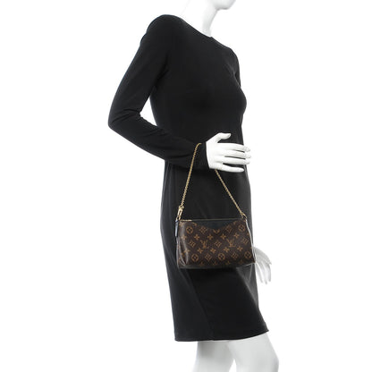 Louis Vuitton Monogram Pallas Clutch Black 3 of 8