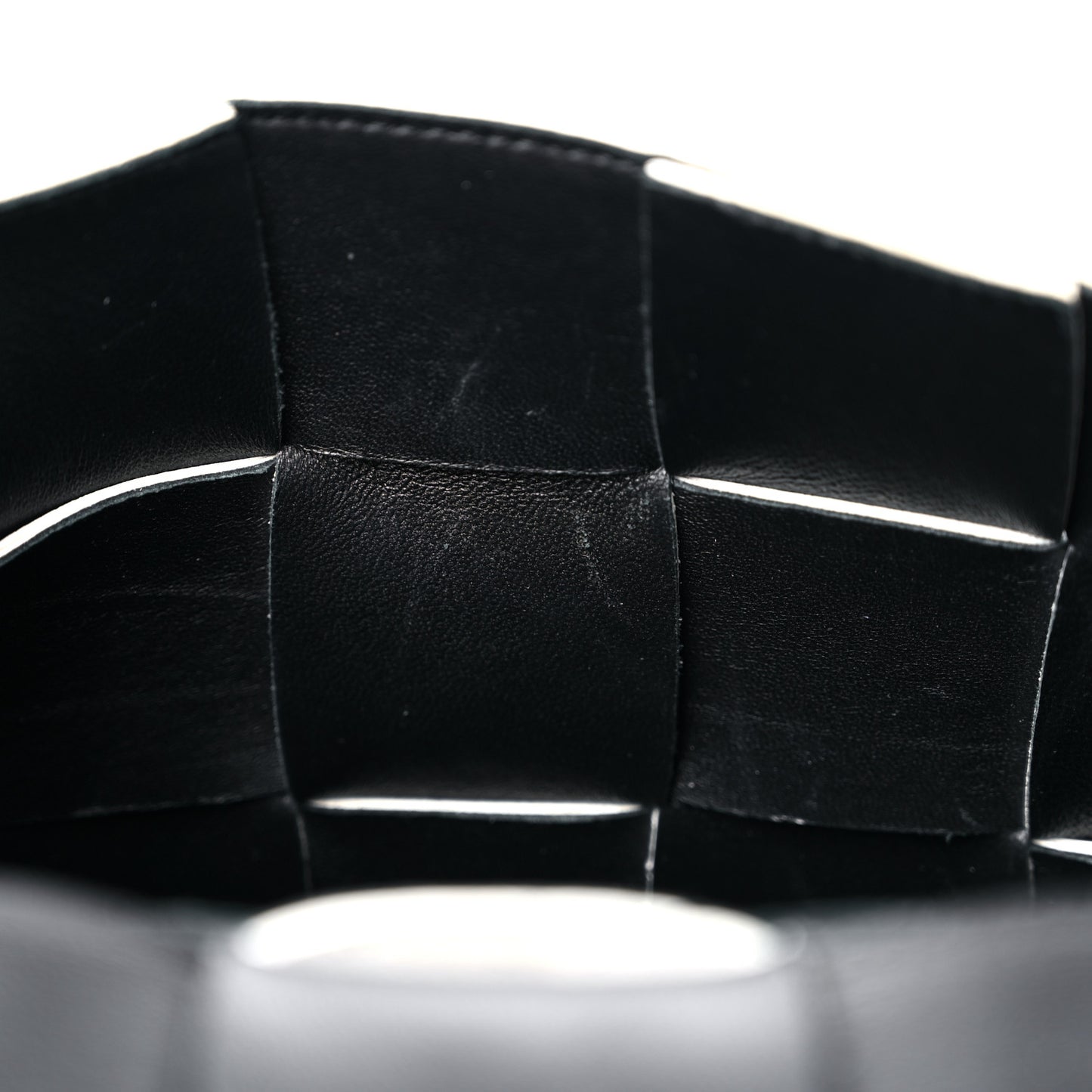 Lambskin Maxi Intrecciato Cassette Crossbody Bag White