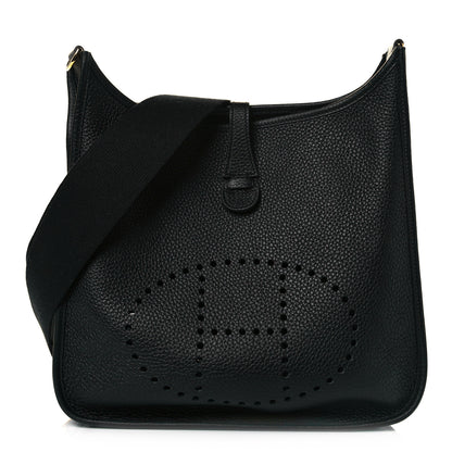 Hermes Taurillon Clemence Evelyne III PM Black 1 of 8