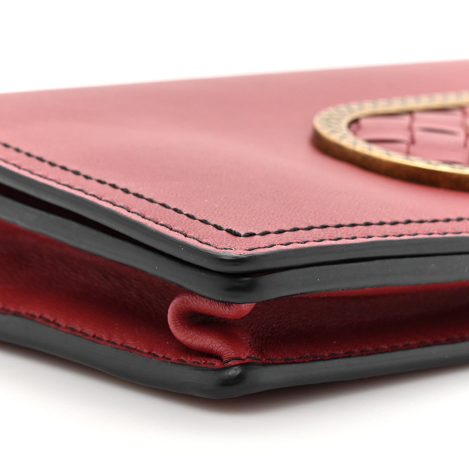 Bottega Veneta Nappa Intrecciato Ellittica Chain Wallet Baccara Rose 8 of 11