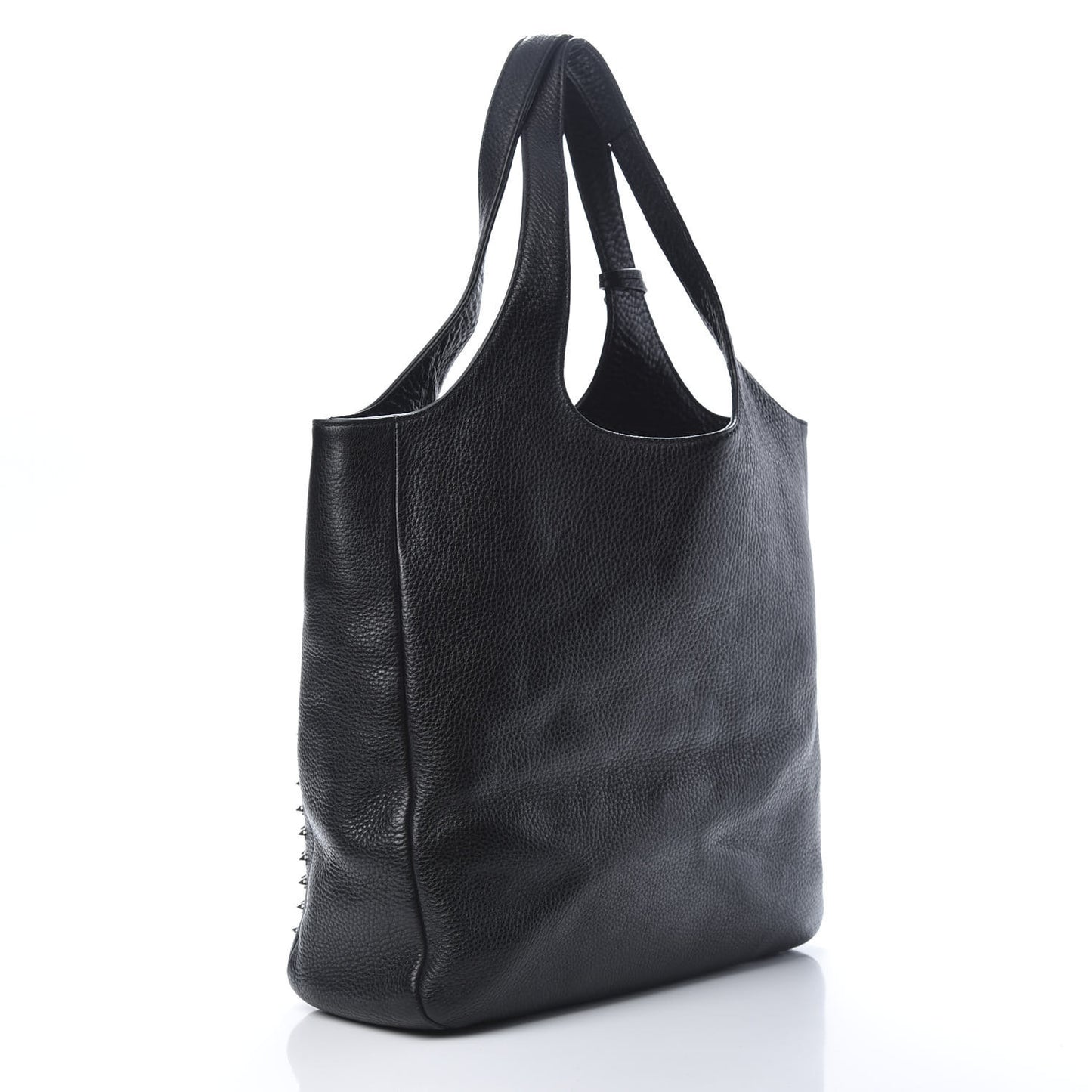 Brit Studded Calfskin Shopper Medium Black