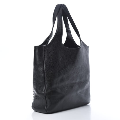Burberry Brit Studded Calfskin Shopper Medium Black 3 of 11