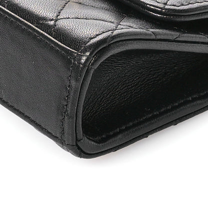 Chanel Lambskin Enamel Quilted Mini Top Handle Flap Black 10 of 10