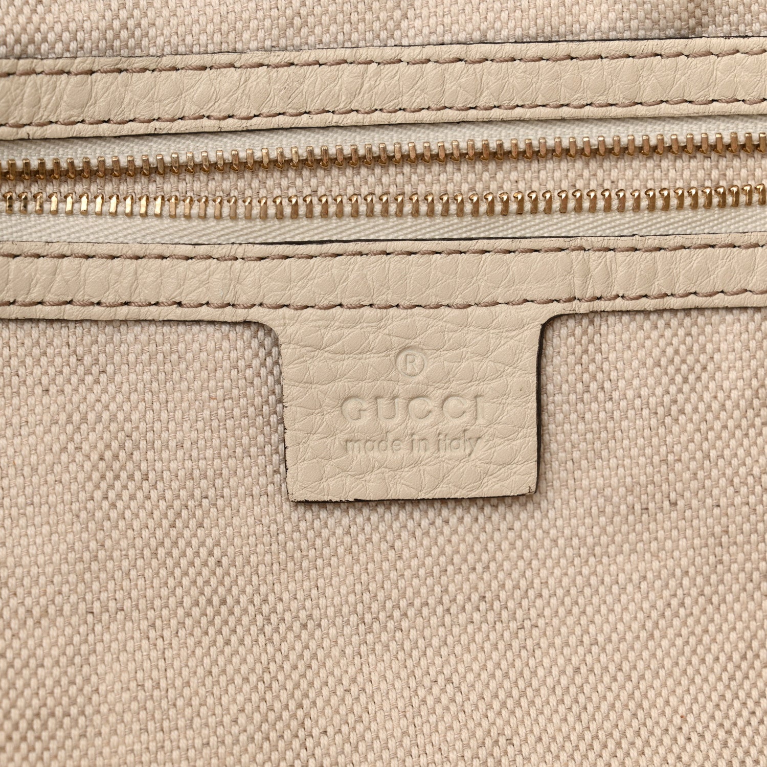Gucci Pebbled Calfskin Large Soho Shoulder Bag Off White 6 of 12