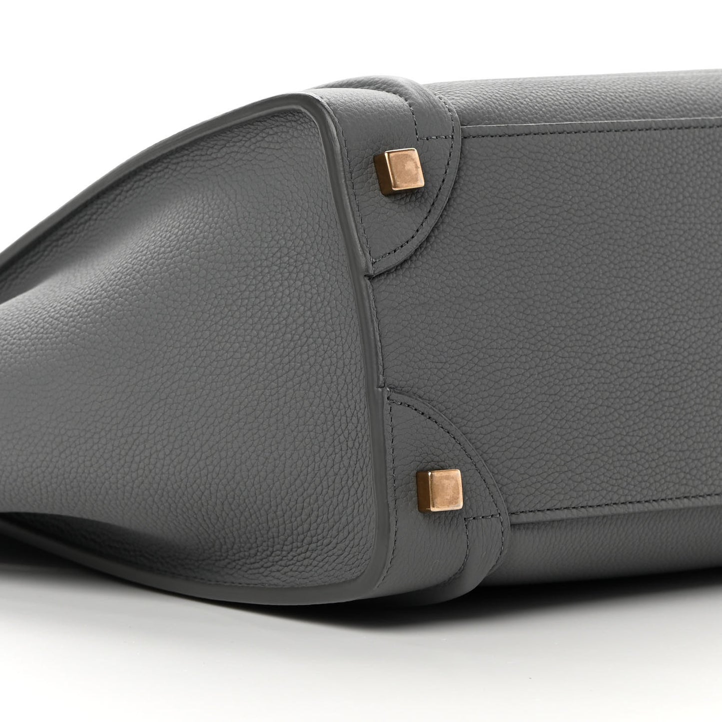 Baby Drummed Calfskin Micro Luggage Kohl