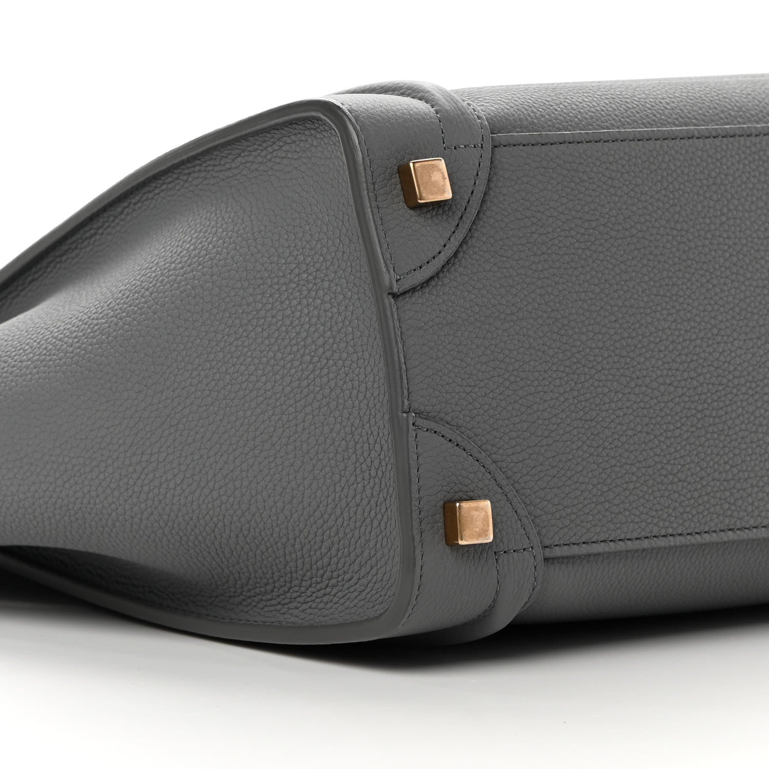 Celine Baby Drummed Calfskin Micro Luggage Kohl 10 of 12