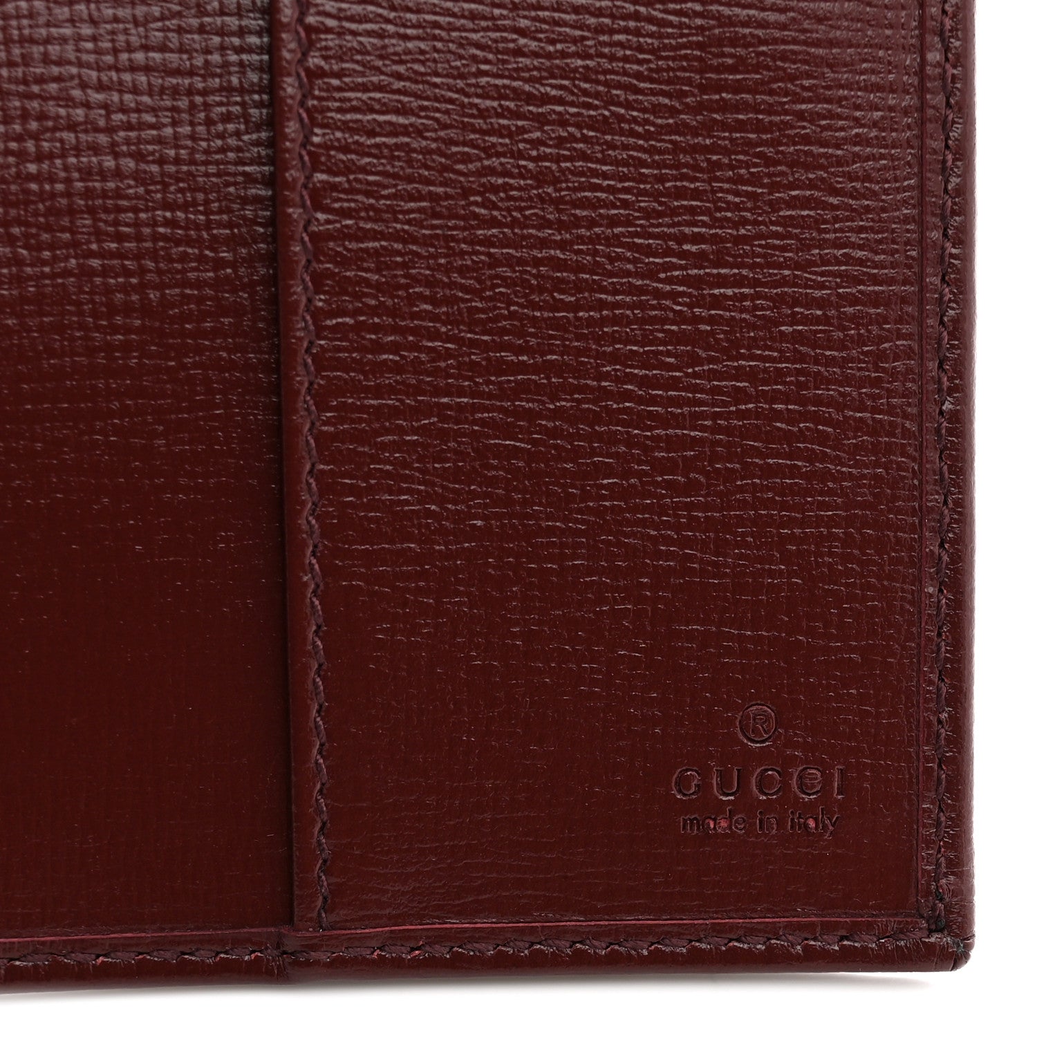 Gucci GG Supreme Monogram Azalea Calfskin Retro Interlocking G Passport Case Beige Red 6 of 8