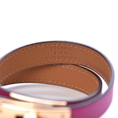 Hermes Swift Kelly Double Tour Bracelet T3 Rose Pourpre 4 of 5