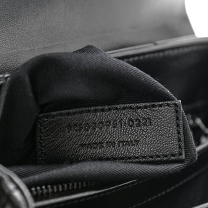 Saint Laurent Calfskin Y Quilted Monogram Toy Loulou Crossbody Bag Black 8 of 11