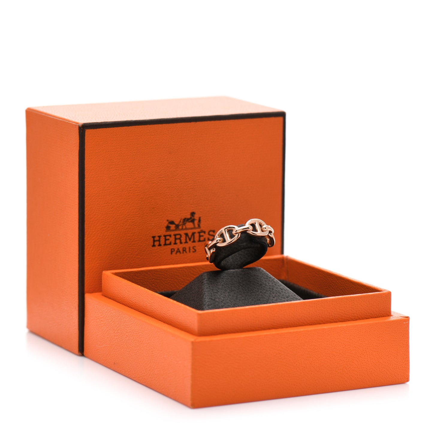 18K Rose Gold PM Chaine D'Ancre Enchainee Ring 51 5.75