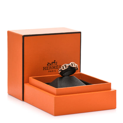 Hermes 18K Rose Gold PM Chaine D'Ancre Enchainee Ring 51 5.75 8 of 8