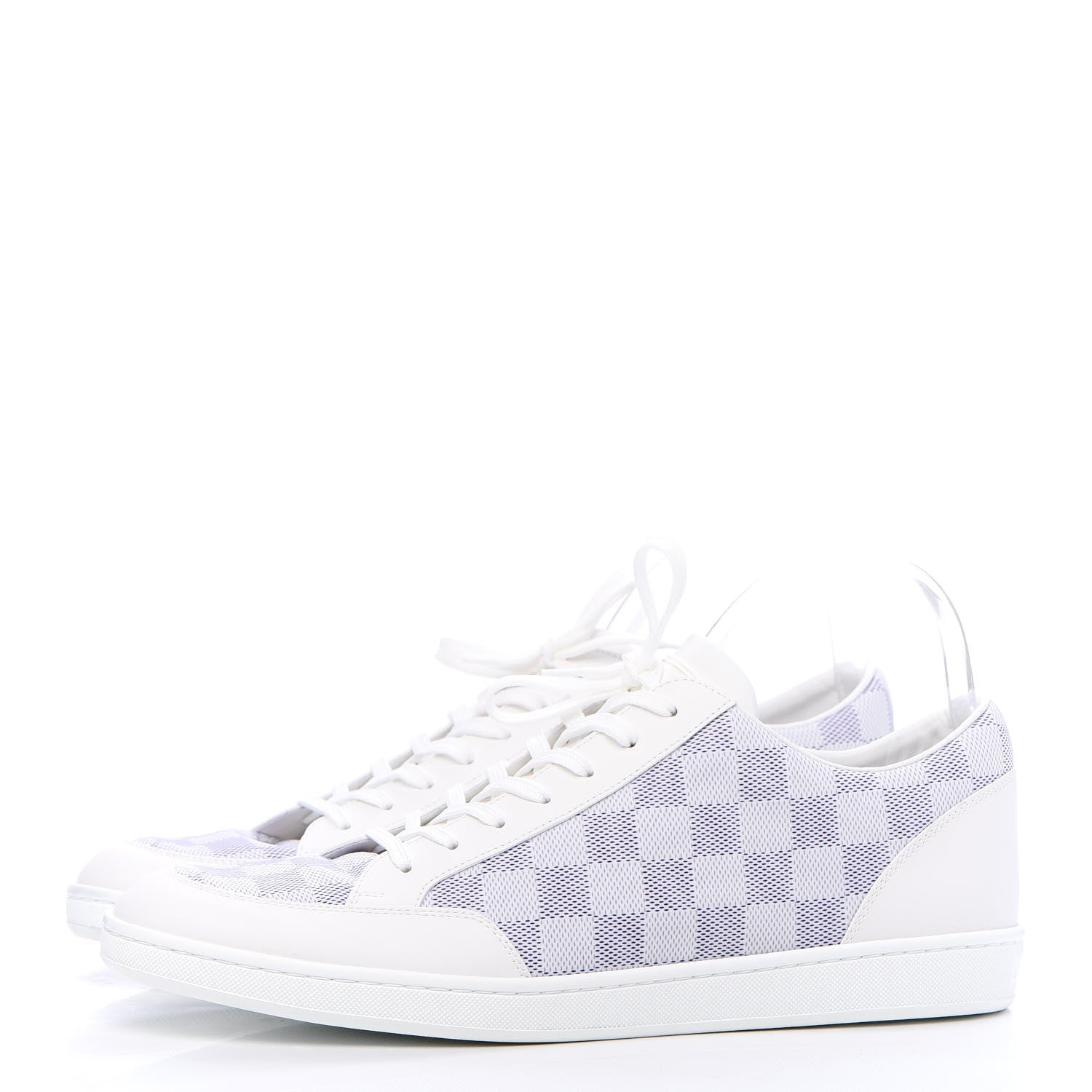 Louis Vuitton Calfskin Damier Azur Mens Offshore Sneakers 9.5 White 3 of 9