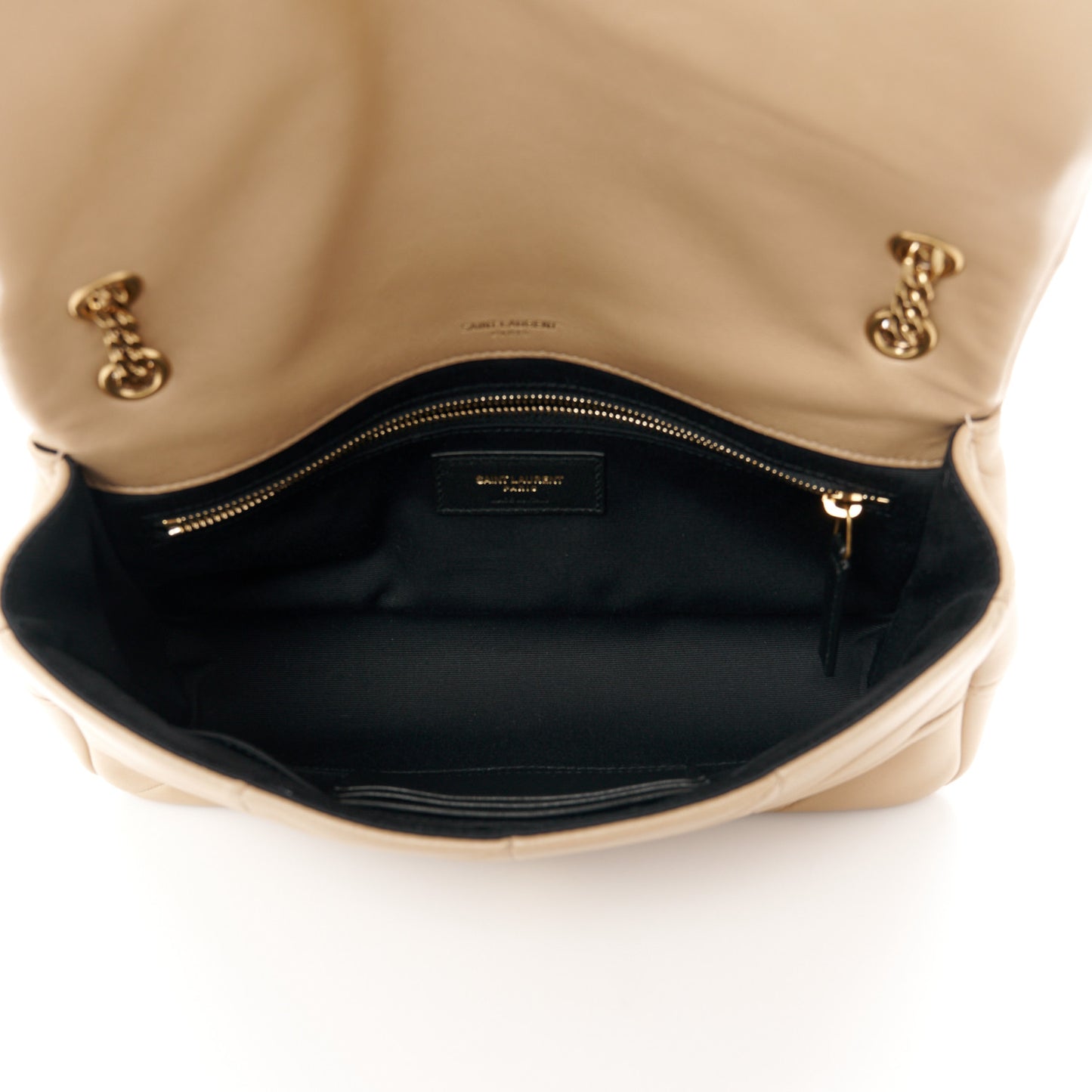 Lambskin Patchwork Monogram Medium Jamie Beige