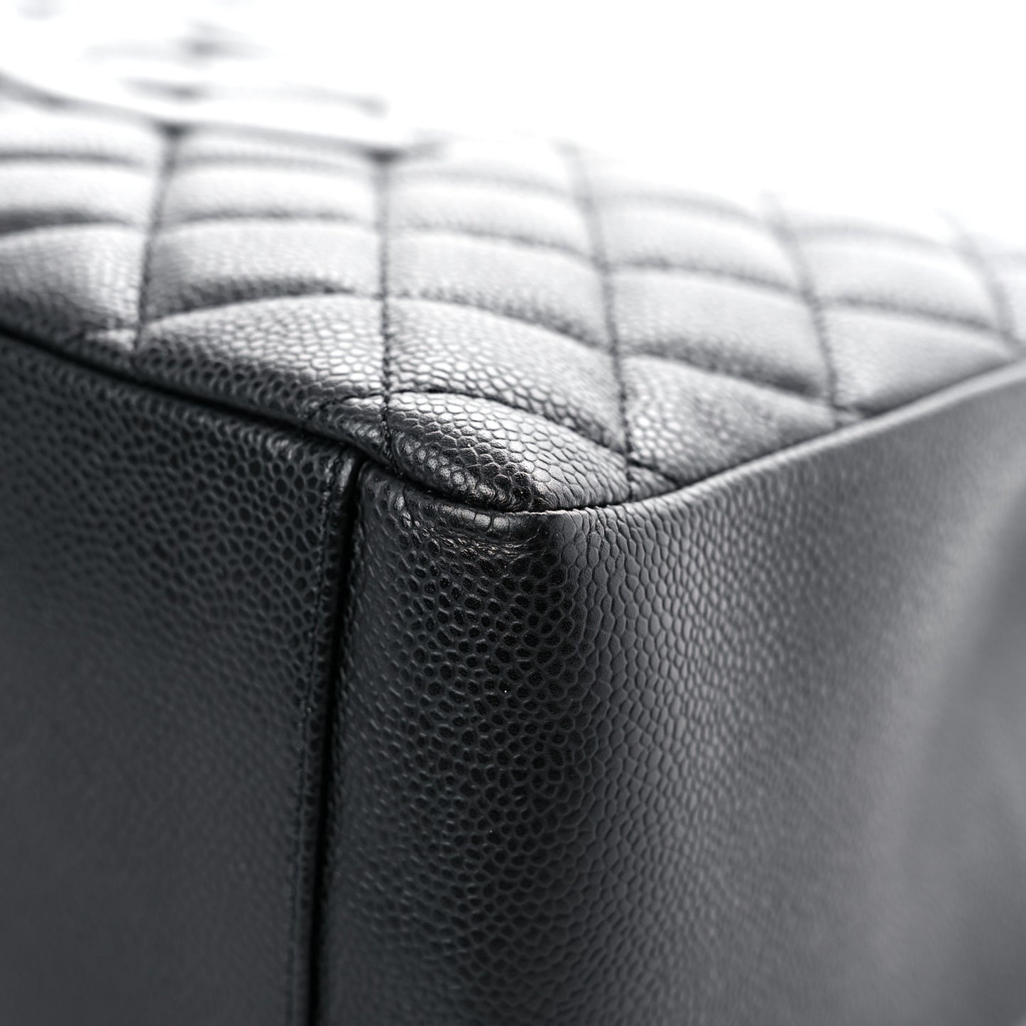 Caviar Quilted Grand Shopping Tote GST Black