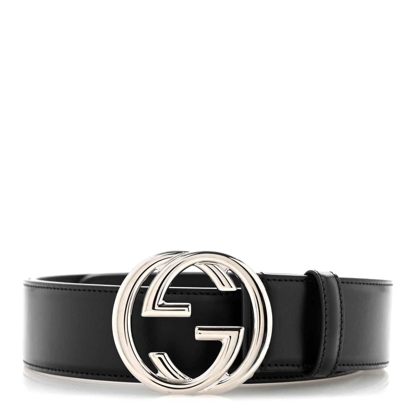 Plutone Calfskin Interlocking G 40mm Belt 120 48 Black